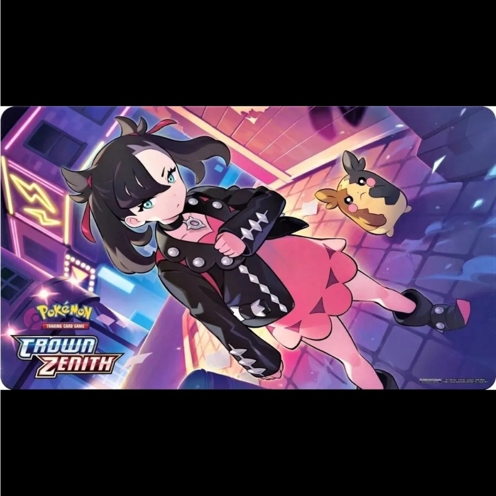 Authentic Pokemon TCG Marnie & Morpeko Crown Zenith Playmat Brand New